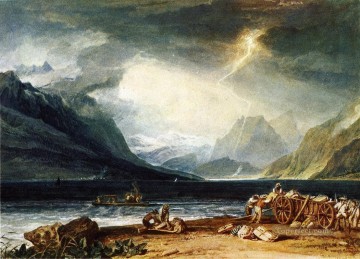 ジョセフ・マロード・ウィリアム・ターナー Painting - スイスのトゥーン湖 ロマンチックなターナー